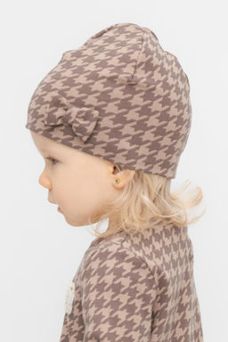Crockid _ КР 8170/беж,гусиная лапка к505 шапка дет  фото 4