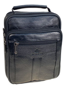 Сумка мужская из натуральной кожи, цвет черный