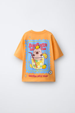 CAMISETA ESTAMPADA CAPIBARA CAPYFUN  / Naranja - Zara фото 4