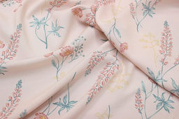 Штапель Луговой дуэт цв.нежно-розовый жемчуг, ш.1.45м, вискоза-100%, 100гр/м.кв - Купава фото 2