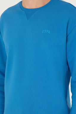 Мужской базовый свитшот кобальтового синего цвета - U.s. polo assn фото 7