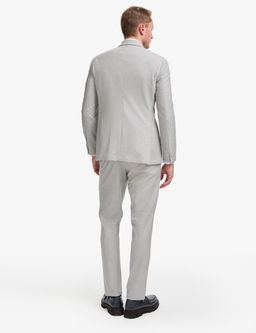 Gri Extra Slim Fit Kruvaze Tak_m Elbise