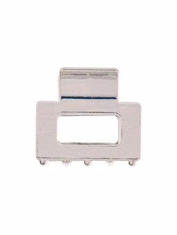 Цена за 6 шт. Крабик для волос «Брианна», прямой, 2.5 см, серебро