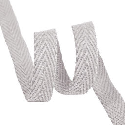 Лента-тесьма 10мм киперная 2,5г хлопок TBY.CT цв.S154 св.серый уп.5м