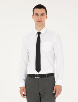 Beyaz Regular Fit Uzun Kollu Basic G_mlek