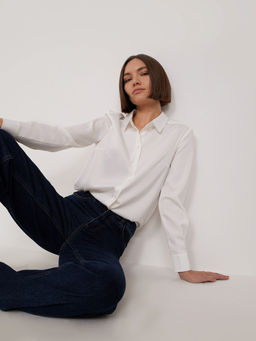 Рубашка однотонная B2412/snowdrop - Emka фото 2