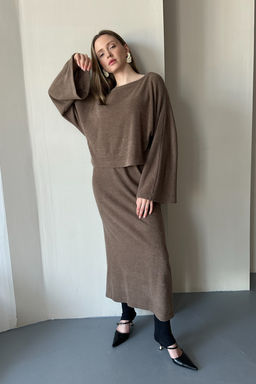 Свитер WOOL041/04/Коричневый - M&G all natural фото 4
