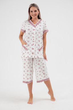 Пижама женская из кулирки Ворожея сердечко кофейное