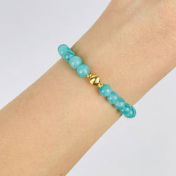Браслет из Амазонита со вставкой