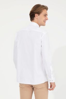 U. S. Polo Assn / Мужская белая рубашка с длинным рукавом - U.s. polo assn фото 5