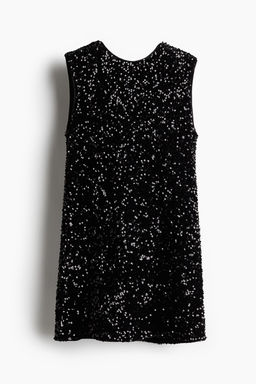Vestido de lentejuelas con lazada - H&m фото 4
