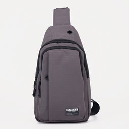 Сумка слинг мужская из текстиля, отверстие для наушников, цвет серый - Simaland фото 2