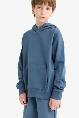 Basic D_z Kap__onlu Okul Sweatshirt Erkek _ocuk - Defacto фото 3