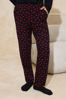 Mavi Uzun Kollu Pamuklu Ekose Desenli Ordek Bask?l? Pijama Tak?m? TMNAW26PT00044 - Trendyolmilla фото 6