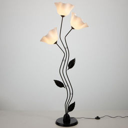 Торшер 1341055ML/3 BK, 3×15 Вт E27, чёрный, белый