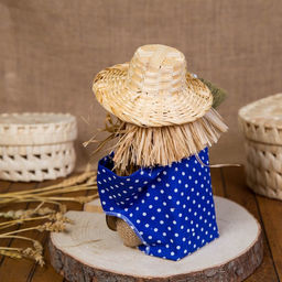 Фигурка-оберег «Домовой. Дед с метлой и подковой», 25×22×13 см, МИКС