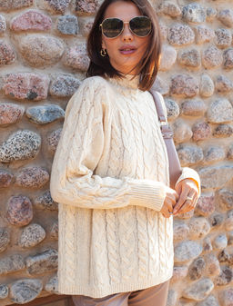 VILATTE / Удлиненный свитер тонкой вязки с шерстью