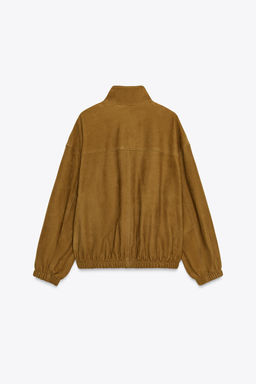 LEATHER BOMBER JACKET ZW COLLECTION LIMITED EDITION - Zara фото 5