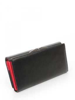 LACCOMA кошелек LA-1075-черный-красный натуральная кожа