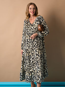 Платье 0060-23а черный с коричневым - Aquarell фото 6