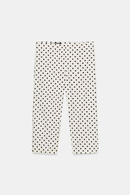 PANTAL?N CAPRI LUNARES / Blanco / Negro - Zara фото 4