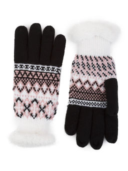 Пеpчатки Китай W47 black/pink