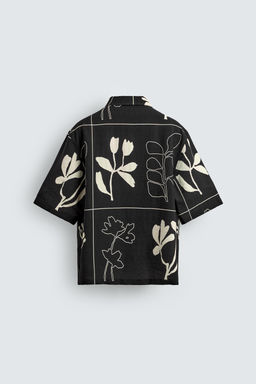 ABSTRACT PRINT FLOWING SHIRT - Zara фото 8