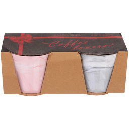 Кружка керамическая 360мл в наборе 2шт "Мрамор", конус