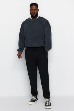 TRENDYOL MAN Siyah Buyuk Beden Regular/Normal Kesim Jogger Basic Pamuklu Esofman Alt? TMNAW24AJ00003 - Trendyolmilla фото 2