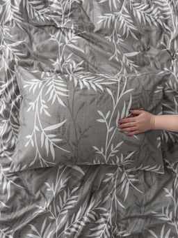 КПБ LoveLife евро Листья 200х220 см, 220х240 см, 50х70 см-2 шт, 75гр/м2, микрофибра  фото 4