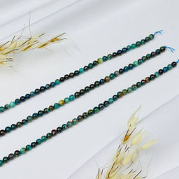 Бусины для украшений из Хризоколлы (64 бусины) 39 см