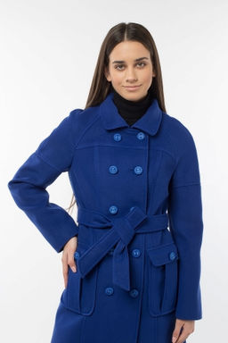 01-05421 Пальто женское демисезонное (пояс) - El podio фото 2