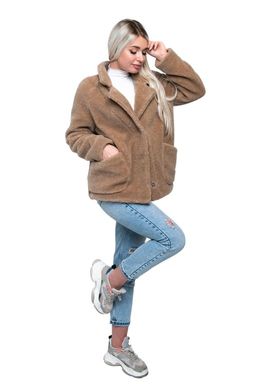 Пальто стильное из верблюжьей шерсти SHORT BARREL, цвет Camel, цвет КОРИЧНЕВЫЙ