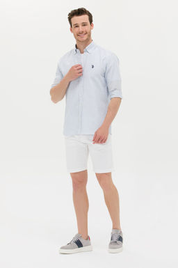 Мужские белые тканые шорты - U.s. polo assn фото 4