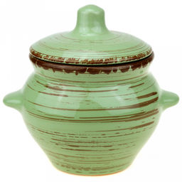 Горшок для жаркого керамический "№5" 0,5л, д10см "Легкий бриз Мята", h10см (Россия)
