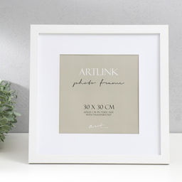 Фоторамка для фото 30×30 см Ellis, МДФ, с паспарту, белый