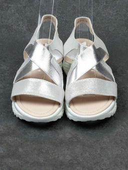08-PED92-4 SILVER Босоножки (натуральная кожа)