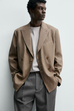 BLAZER CRUZADA TRAJE 100% LINO / Vis?n claro - Zara фото 6
