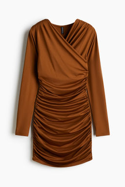 Vestido drapeado de punto