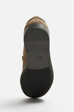 LEATHER PENNY STRAP LOAFERS - Zara фото 7