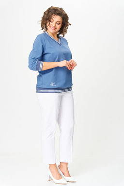 Джемпер БелЭльСтиль 870 голубой фото 5