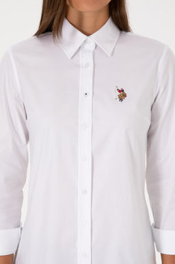 Kad_n Beyaz Uzun Kollu Basic G_mlek Sepette S_rpriz _ndirim - U.s. polo assn фото 6