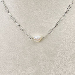 Кулон на цепочке из Жемчуга 38 см +