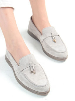 Лоферы 170.2614be. Каменный замша