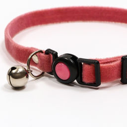 Ошейник кошачий мягкий с бубенчиком, 30 х 1 см, текстиль, розовый - Пижон фото 3