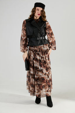 Костюм NIKVA н1022-2 чёрный и тигровая абстракция фото 2