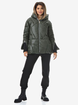 Зимняя куртка с вязанной отделкой - А+б коллекция фото 3