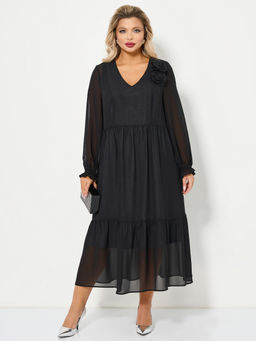 Платье 0355-1 чёрный кристалл