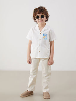 Resort Yaka Bask?l? Erkek ?ocuk G?mlek