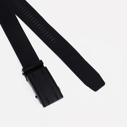 Ремень мужской, ширина 3,5 см, автомат, пряжка тёмный металл, цвет чёрный - Simaland фото 2